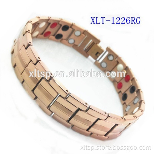 2017 Fashion design women double 4 in 1 elements titanium germanium bracelet
